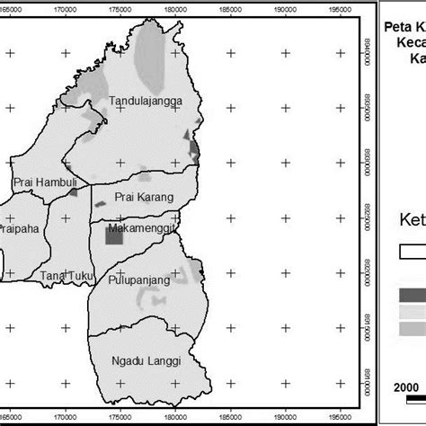 Gambar 4 Peta Kelas Kesesuaian Lahan Tanaman Ubi Kayu Kecamatan Ngaha