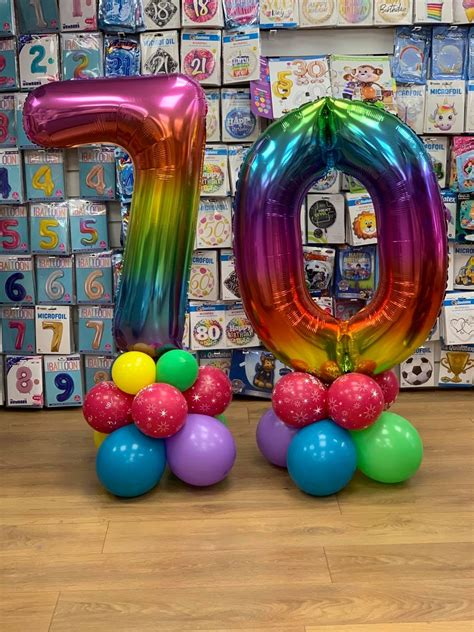 Rainbow Age Number Centrepiece — Sweet Celebrations Ltd