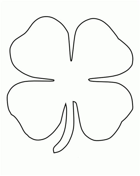 Four Leaf Clover Coloring Pages Printable Printable Word Searches