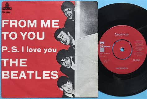Nostalgipalatset Beatles From Me To You Rare Red Label Swe Ps 1963