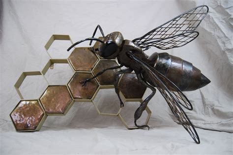 Hand Crafted Custom Wall Bee Sculpture By Jacob Novinger