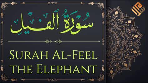 Surah Al Feel With English Translation سورة الفيل مكتوبة Youtube