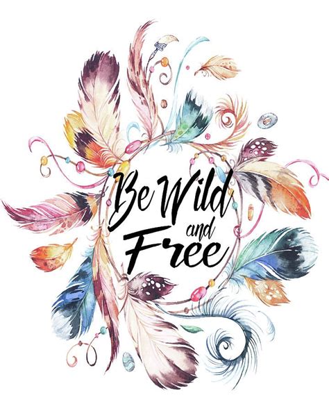 Young, wild and free by snoop dog and wiz khalifa ft bruno mars. watercolor feather tattoo - Google Search | Wild spirit quotes, Boho wall art