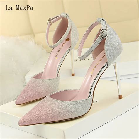 la maxpa 2019 hot sale elegant luxury fashion women pumps high heels high quality sexy women