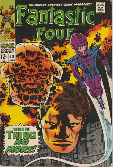 Fantastic Four Vol 1 No 78 1968 Marvel Comics Comic Book