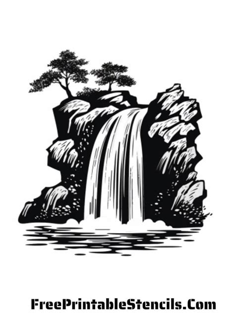 Free Printable Waterfall Stencils And Silhouettes Free Printable Stencils