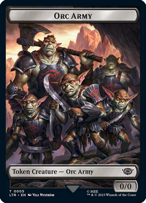 Orc Army Token Magic The Gathering Mtg Cards