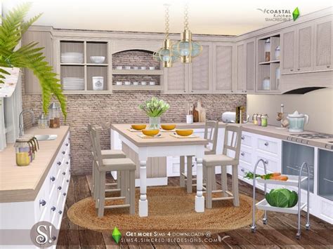 Coastal Kitchen By Simcredible At Tsr Sims 4 Updates