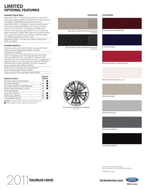 Ford Taurus Paint Chart