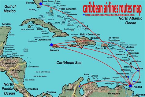Caribbean Airlines Flight Map