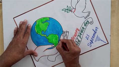 World Peace Day Drawing Easy Steps World Peace Day Poster