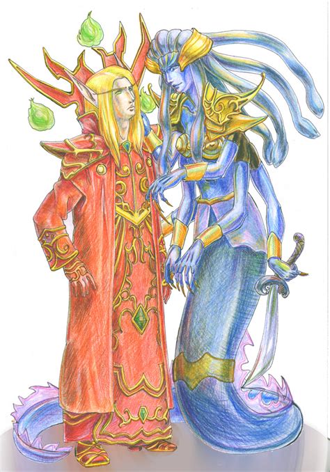 kaelthas and lady vashj by silwin on deviantart