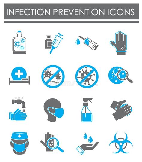 Infection Prevention Related Icon On Background For Graphic And Web