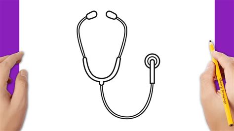 How To Draw A Stethoscope Step By Step Easy Drawings Dibujos