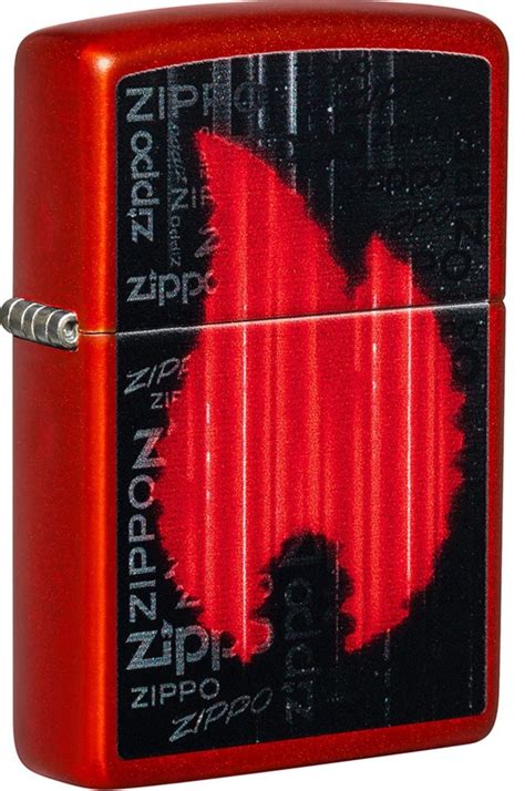 Lighter Zippo Metallic Red Gamer Design Haddocks Lightershop