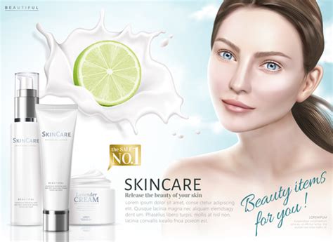 Female Skin Care Advertisement Vector Free Download
