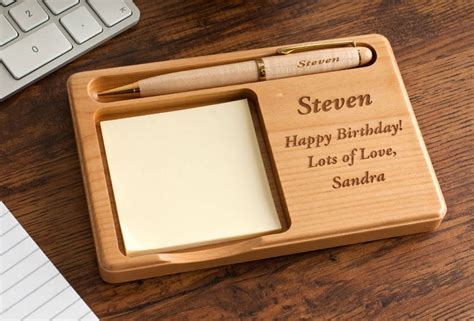 Engraved Wooden Desk Set And Pen Great Teacher Ts Engraved Ts