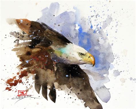 Bald Eagle Eagle Painting Watercolor Bird Eagle Art