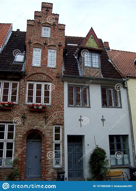 Old Brick Buildings Brick Gothic Architecture Lubeck Germany Stock
