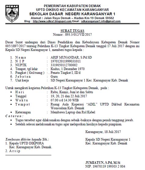 Berikut ini merupakan contoh surat tugas ✅ seperti surat dinas, guru, kerja, perusahaan, pelatihan dan organisasi ✅. Download Contoh Surat Tugas Kegiatan Bimtek (Bimbingan ...