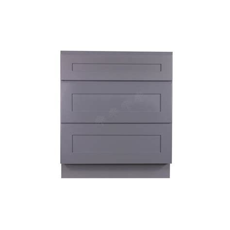 D x plywood pantry kitchen cabinet in denver white painted finish. LIFEART CABINETRY Shaker Assembled 18x34.5x24 in. Base Cabinet with 3-Drawers in Gray-ALG-DB18-3 ...