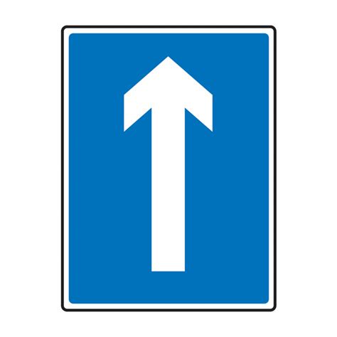 Arrow Up One Way Reflective Signs