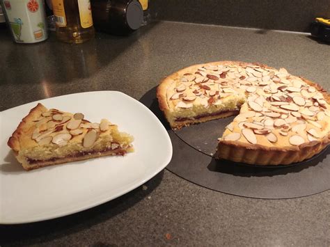 Bakewell Tart Almond Filling With Raspberry Jam A Delight For