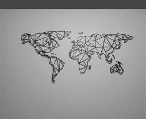 3d File Geometricdesign World Map・3d Print Design To Download・cults