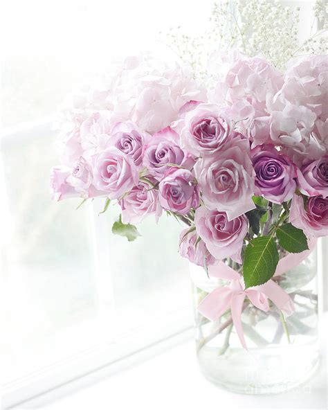 Dreamy Ethereal Pink Lavender Shabby Chic Romantic Roses Pastel Roses