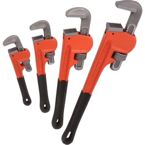 New 4 Pcs Heavy Duty Pipe Wrench Set Adjustable S1042 Uncle Wieners