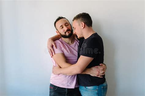 two gay man hugging each other stock image image of couple hugging 188743361