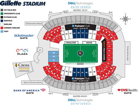 Gillette Stadium How Many Seats In Row