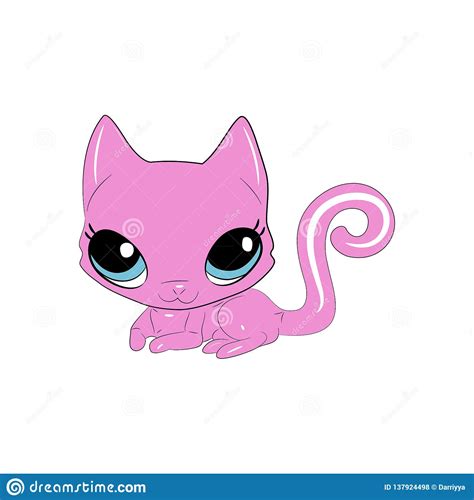 Cat Vector Illustration Cute Cartoon Animal With Big Eyes Stock Vector Illustration Of Icon