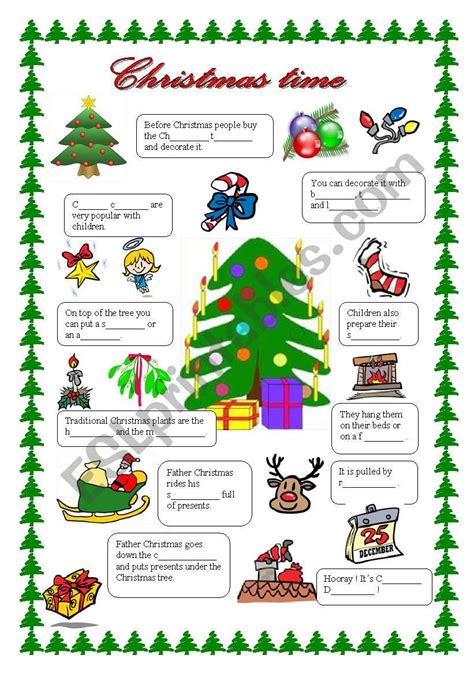 Christmas Esl Worksheet By Denfer