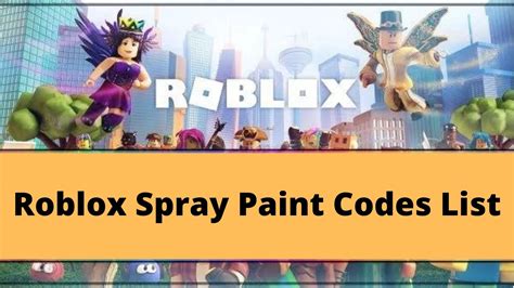 Concept Of Roblox Spray Paint Codes List Guide 2022 Gaming Hub