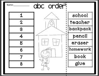Use up all words in your word box. Abc Order Practice | 2nd grade ela, 2nd grade classroom