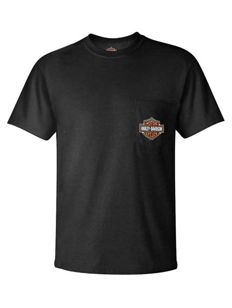Buy Harley Davidson Mens Bar Shield Chest Pocket Short Sleeve T Shirt