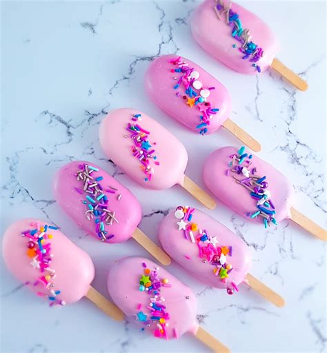 Pink Cake Popsicles Fabulous Cakes