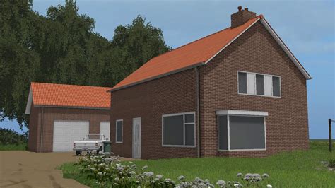 House With Garage Prefab V1000 Fs17 Farming Simulator 17 Mod