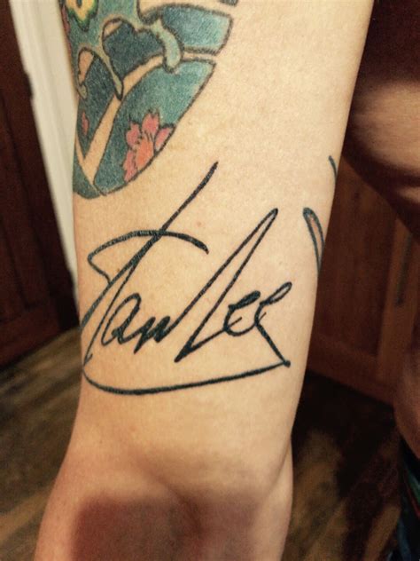 Stan Lee Signature Autograph Tattoo Tattoos Picture Tattoos