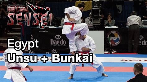 Egypt Male Team Kata Unsu Bunkai Bronze Final 21st Wkf World Karate Championships Paris