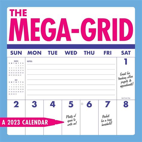 Buy Carousel Calendars Mega Grid 2023 Wall Calendar Online At