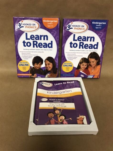 Hooked On Phonics Learn To Read Kindergarten Level 1 And 2 With Activity