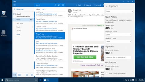 Cách Thiết Lập Vuốt Xóa Mail Windows 10 Trong Windows 10