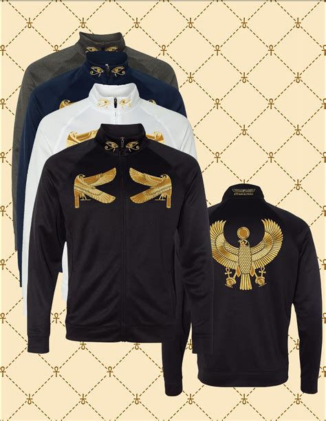 mens performance gold foil super heru track jacket pharaonic brand