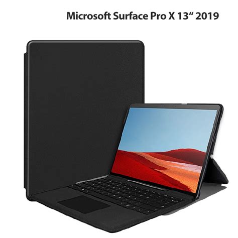 This black case is ready for anything with. Tablet case for Microsoft Surface Pro X 2019 Ultra thin ...