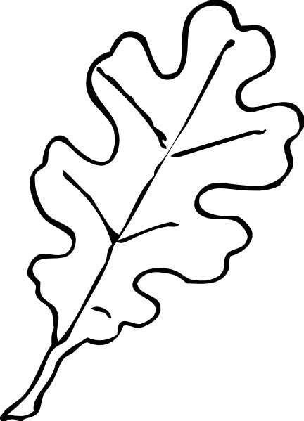 Oak Leaf Outline Clip Art At Vector Clip Art Online