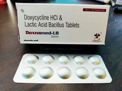 Doxname Lb Doxycycline Lactic Acid Bacillus Tablets Oral At Rs 280box
