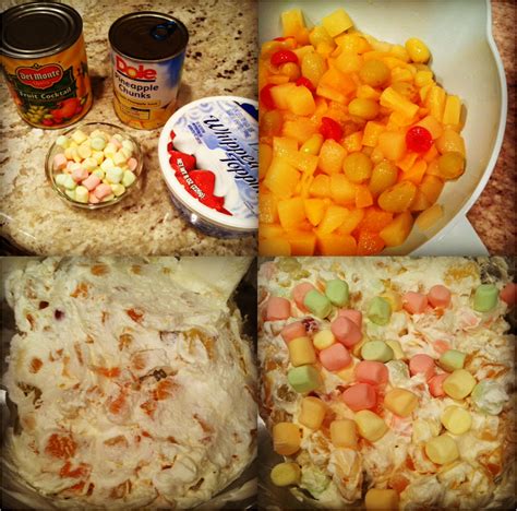 Mix this salad with half whipped cream or cool whip and half cream cheese for a more indulgent dessert. Because of Madalene: Ambrosia Fruit Salad