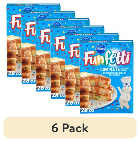 6 Pack Pillsbury Funfetti Complete Buttermilk Pancake And Waffle Mix